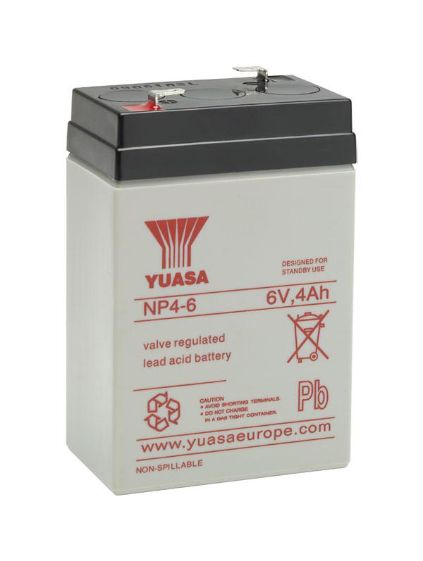 Batería 6v/4Ah Marca YUASA Modelo NP4-6