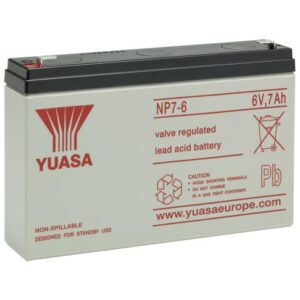 Batería 6v/7Ah Marca YUASA Modelo NP7-6